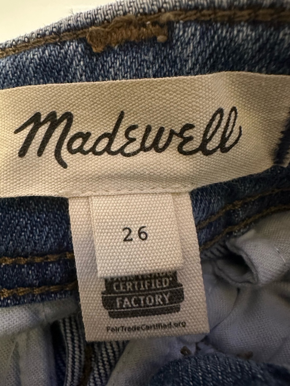 Madewell High Waist Tapered Denim 26 Vintage Wash Side Panel Jeans NWT - Picture 8 of 13